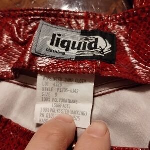 Liquid Red Snake Skin Women's Pants